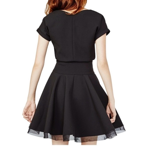 Maje Women's Black Rodene Belted Dress Black Sz 2 - Picture 2 of 12